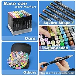 anono 120 Colors Alcohol Markers Dual Tip Marker