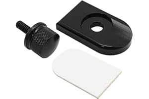 CADUFUELLY Heavy Duty Seat Bolt Tab Screw Mount Knob Cover, Black Motorcycle Aluminium Seat Bolt Tab Screw Mount Knob Cover R