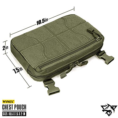 WYNEX Recon Kit Bag, Tactical Combat Chest Pack Molle Vest Bags Front