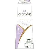 Organyc 100% Certified Organic Cotton Inside and Out Tanga Thong Panty Liners, Ultra Thin Liners for Women, Light Flow, 24 Count
