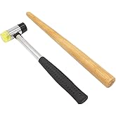 Yasumai Jewelers Rubber Hammer Mallet with Wood Ring Mandrel Sizer Sizing Adjuster Repair Tools Jewelry Making Kit