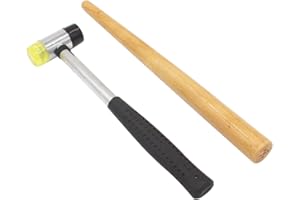 NIUPIKA Jewelers Rubber Hammer Mallet with Wood Ring Mandrel Sizer Sizing Adjuster Ring Shaper Repair Tools Jewelry Making Kit