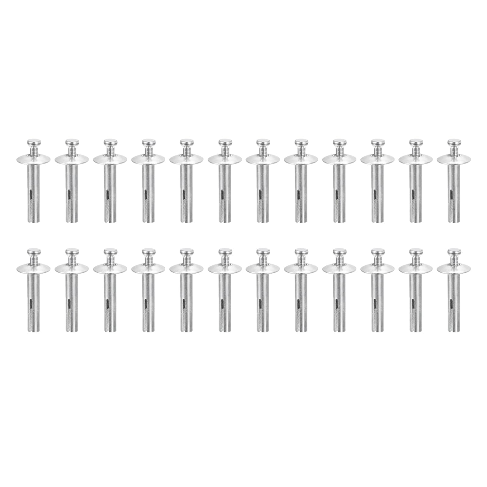 DTGN 1/4" x 1-1/4"(D x L) Hammer Drive Nail - 100Pack - Good for Concrete Drywall - Carbon Steel Drive Expansion Anchors - Silver