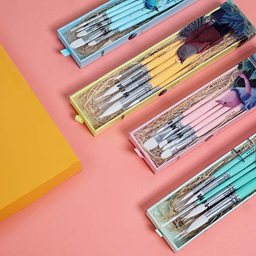 HIMI Paint Brush Set 5 Pieces, Artist Paintbrush Kit for Acrylic Oil