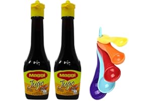DIXIS Jugo Maggi Seasoning Sauces 3.38 oz (Pack of 2) and gift Measuring Spoon Set, Culinary enthusiast