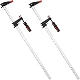 MAXPOWER 24 Inch Bar Clamps Set, 2 Pack Quick Adjust Steel Wood F Clamps for Woodworking, Machine Repair, DIY Projects, Metal