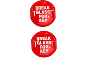 NUOBESTY 2Pcs Emergency Box 4.33X4.05X2.36In Wall-Mounted Security Storage with Glass Break for House and Outdoor Use