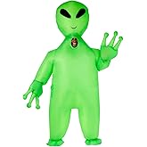 Morph Inflatable Alien Costume Adult, Blow Up Alien Outfit for Men, One Size