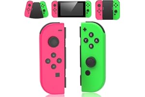 GenGeLy Controllers for Nintendo Switch Compatible with Nintendo Switch/Lite/Oled, Switch Controllers Support Wake-up/Screenshot/Motion Control,No NFC,No Wrist Straps (Pink and Green)