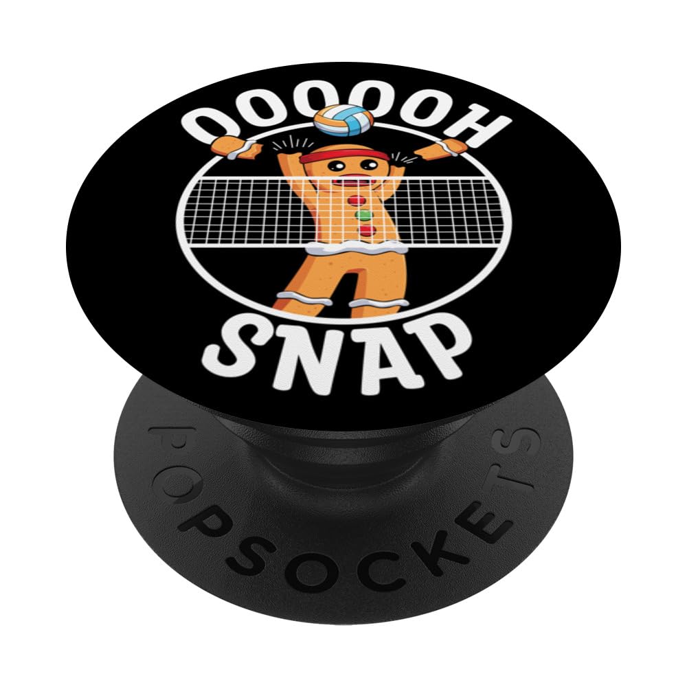 Oh Snap Gingerbread Man Blocker Christmas Volleyball PopSockets Adhesive PopGrip