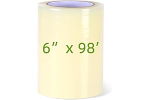 Ohuhu Greenhouse Repair Tape 6" x 98' - 6.3 mil Reinforced Clear Plastic Film for Green House Sheeting, Polyethylene PE Cover Repair