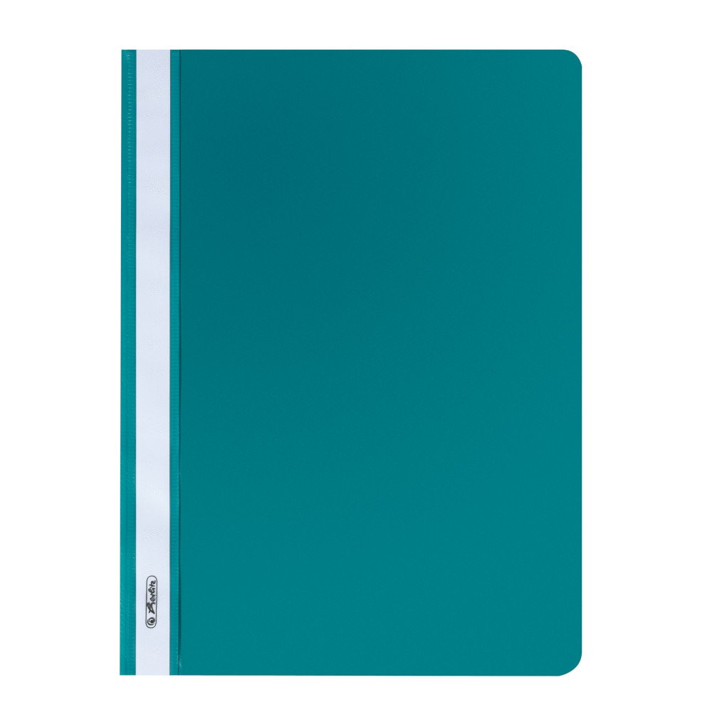Herlitz 975433 A4 File Folder, Made from Polypropylene, with a Transparent Front Cover – red (Pack of 10) a4 Turquoise