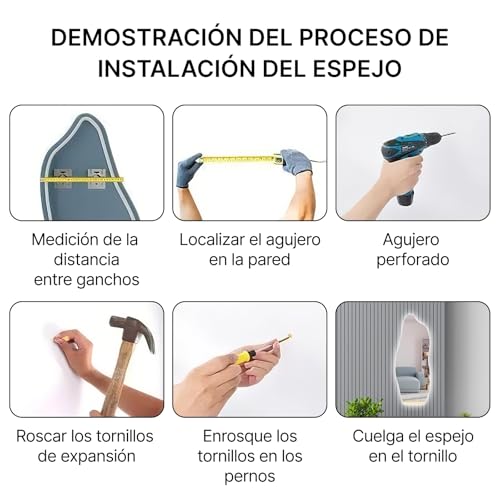 Kalonzao Espejo de Cuerpo Completo con Luz Led, 48 * 20 Pulgadas Espejo Cuerpo Completo 3 Colores, para Entrada,Sala,Dormitorio