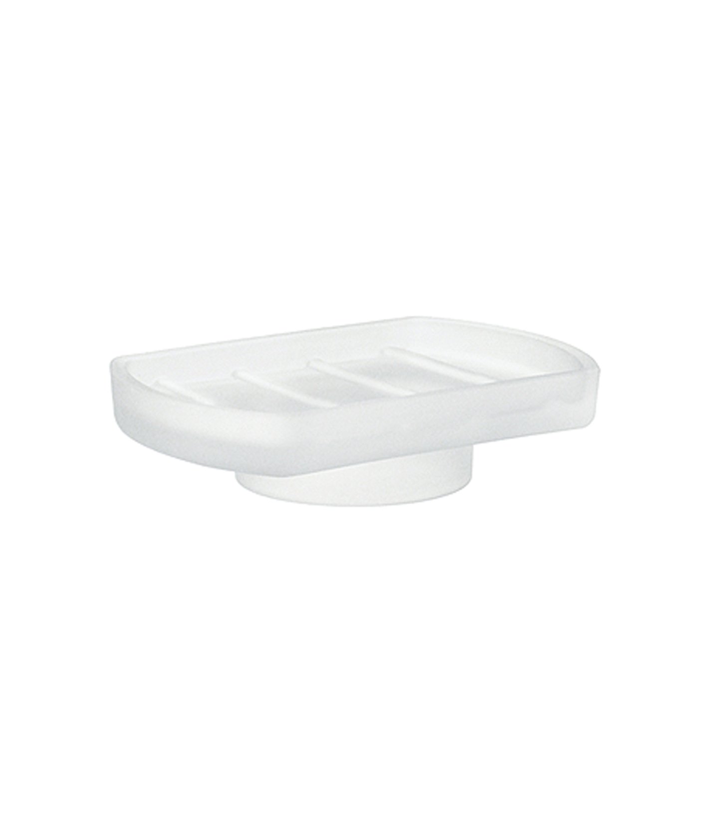 Smedbo Frosted Glass Soap Dish, White, 1 Count (Pack of 1)