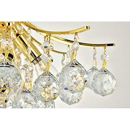 Worldwide Lighting Empire Collection 6 Light Gold Finish Crystal
