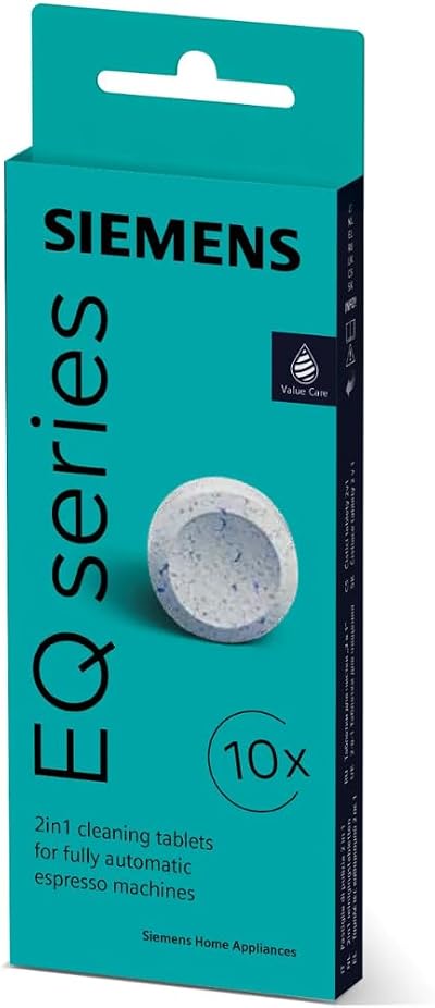 Siemens TZ80001B Cleaning Tablets EQ Bean to Cup White Packaging may vary