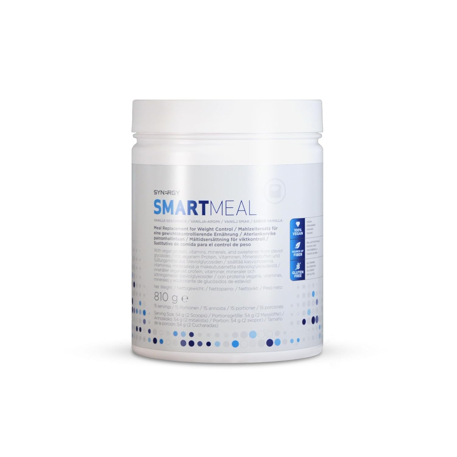 Synergy Worldwide SmartMeal 810 g | 24g Protein Powder Meal Replacement | High in Fiber, Vitamins, and Minerals | Vanilla Flavor | Weight Management | Vegan & Gluten-Free | 15 Servings
