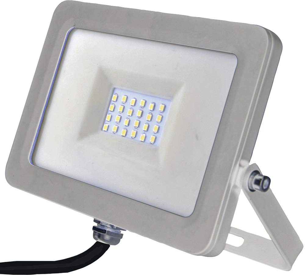 Pro Elec PEL01279 20W Sli m LED Floodlight, 1600l m, 6500K, IP65, White