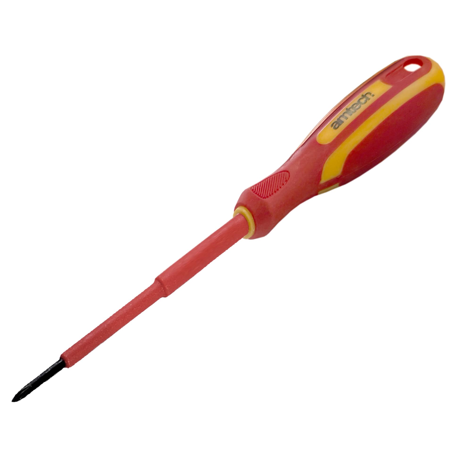 Amtech L0656 PH2 VDE Insulated Electrical Screwdriver – 100mm Phillips Tip, 1000V Rated, Chrome Vanadium Shaft