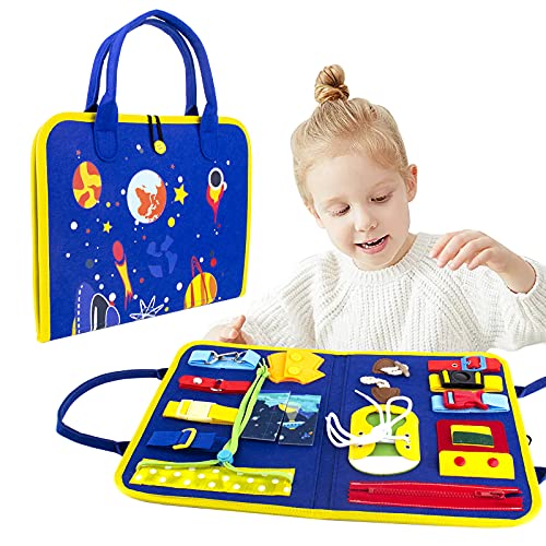 Toddler Toys for Travel Preschool Sensory Busy Board Montessori Toys