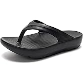 FUNKYMONKEY Women's Comfort Flip Flops with Arch Support - Lightweight EVA Thong Sandals for Walking, Beach, and Daily Wear - Cushioned Footbed & Anti-Slip Sole
