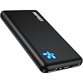 NOPBER Portable Charger 10000mAh Ultra Slim Power Bank Lightweight Pocket-Sized Design 15W Output for iPhone 16/15/14 Samsung Galaxy Android Devices Travel Essentials(Black)