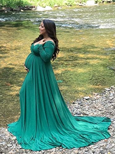 slim fit dress slacks Angel Maternity Celine Baby Shower Smock Dress in Green Print
