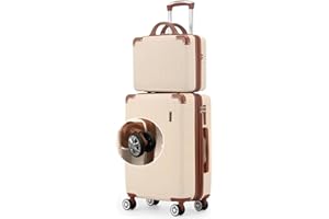 Mala de Bordo 10kg com Frasqueira Bagagem de Mão Expansivel Aprovada ANAC com 4 Rodas duplas 360° Cadeado AntiFurto TSA Mala