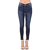Kan Can Women's Mid Waist Skinny Fit Denim Jeans