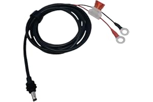 Emiif O-Type Terminal to DC Interface 16AWG Power Cable Extension Harness for Starlink Mini, 12V-300V Wiring with Car Fuse Ho
