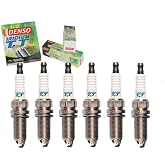 6 pc DENSO 4705 IKBH20TT Iridium TT Spark Plugs | Replaces 90919-01249 90919-01263 90919-01279 6858. 80k-100k mileage rated.