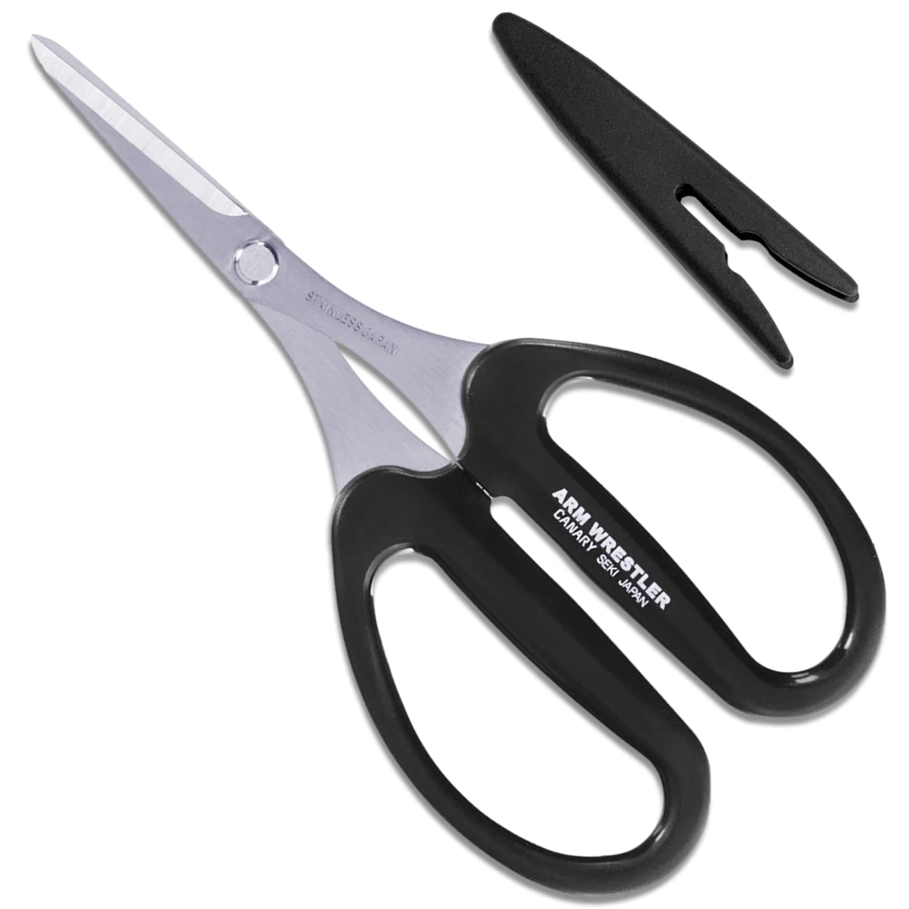 CANARY Powerful Heavy Duty Industrial Scissors with Cover for Crafting, Gardening, DIY Tool (Arm Wrestler Straight)