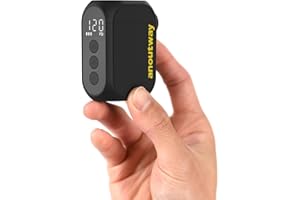 ANOUTWAY Tiny Pump Bike Pump with Gauge Portable Ultra-Mini 120PSI Electric Bicycle Pump Type-C Rechargeable Battery，Auto Stop, with Presta and Schrader Valve AT1PRO