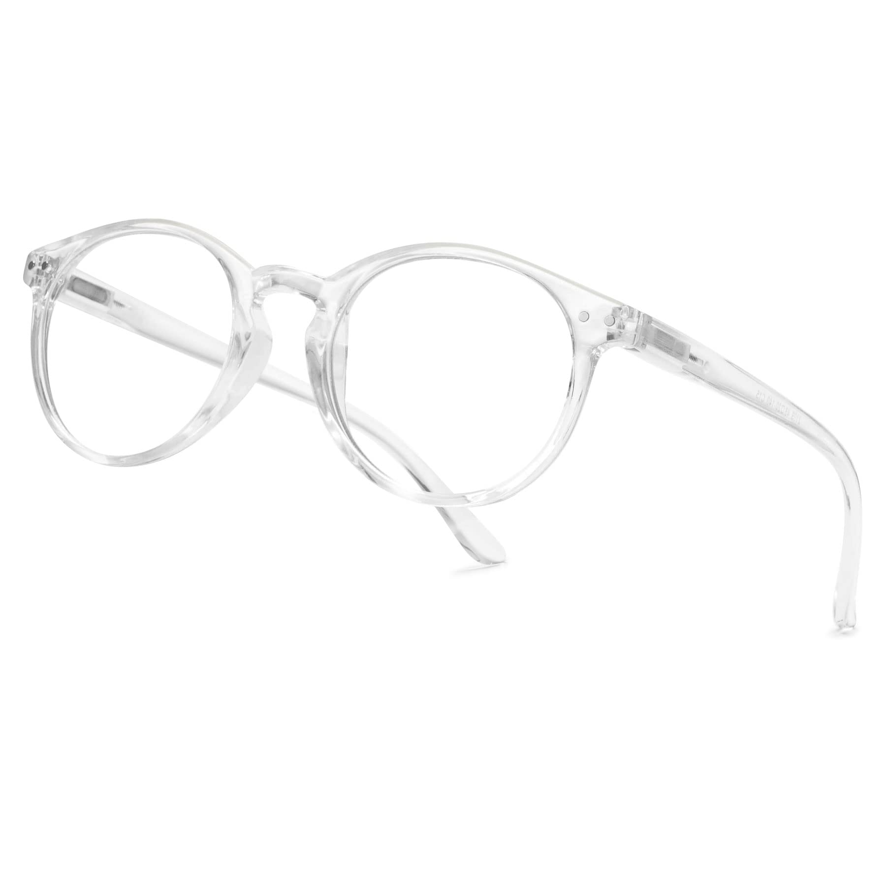 Lanomi Blue Light Blocking Reading Glasses for Man Women Round Glasses 1.0 1.25 1.5 2.0 2.25 2.5 2.75 3.0 3.5 Stylish Ladies Readers With Spring Hinge Screen Eyeglasses 1.75 (Round Clear Frame, 3.5)