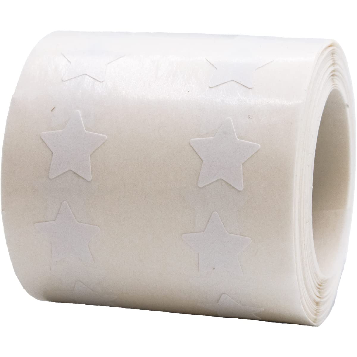 White Star Shape Stickers 0.50 Inch 1,000 Adhesive