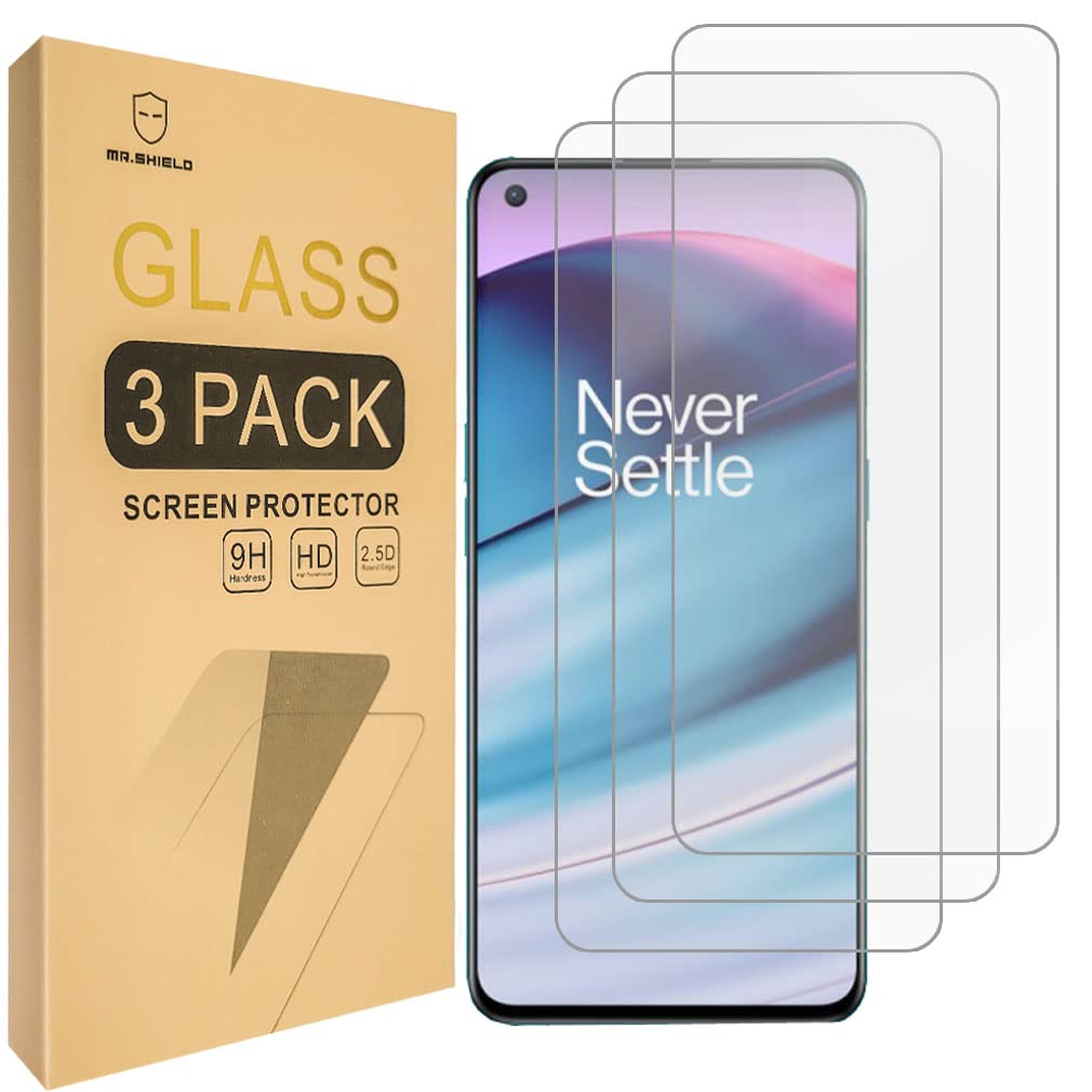 Mr.Shield Screen Protector For OnePlus Nord CE 5G [Tempered Glass] [9H Hardness] [3-Pack] Screen Protector