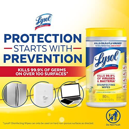 Lysol Disinfectant Wipes, MultiSurface Antibacterial Cleaning Wipes