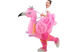 KOOY Inflatable Flamingo Costume Adult, Inflatable Costumes Women Men, Pink Flamingo Funny Suit Blow Up Costume for Adults