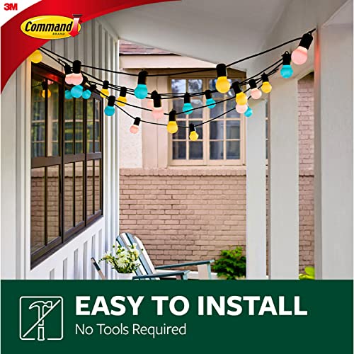 Command Outdoor Light Clips, Hang Lights DamageFree, 4Packs, 64Total