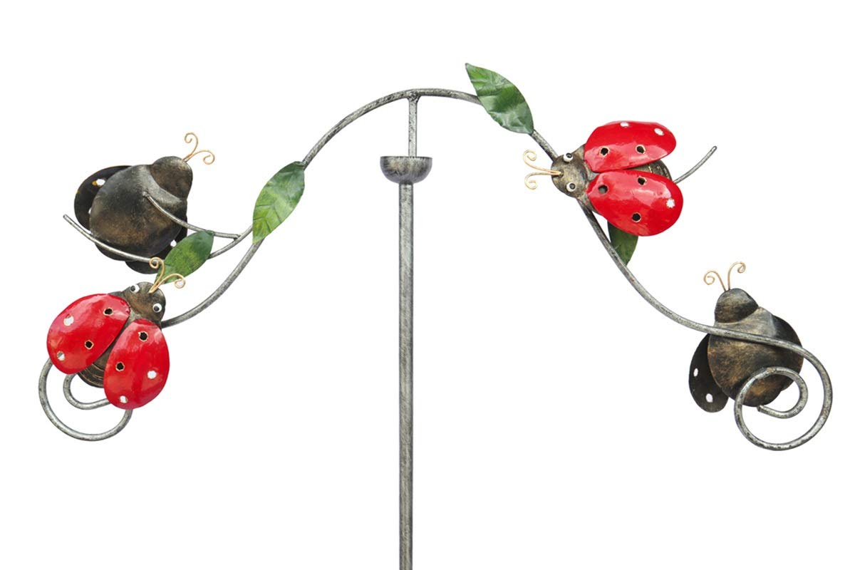SK Style Garden Wind Spinner - Wind Sculpture - Ladybird Lady Bug Family