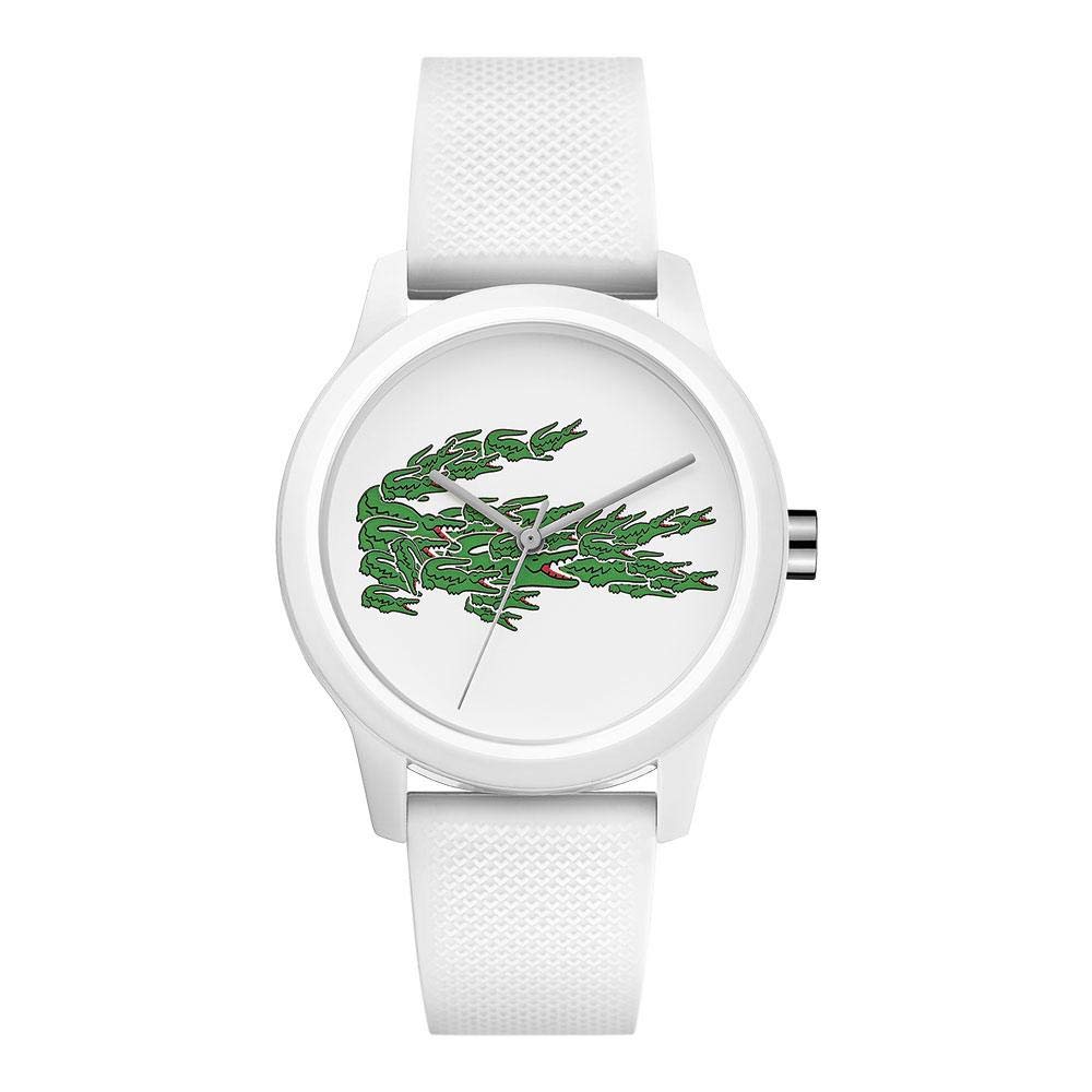 Lacoste Analogue Quartz Watch for Women with White Silicone Bracelet - 2001097