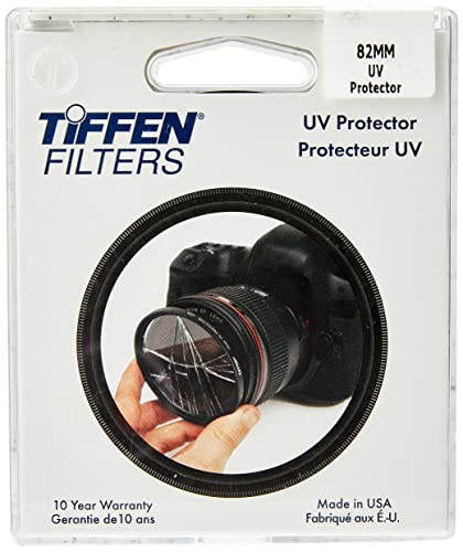 Tiffen 82UVP Slim 82mm UV Protection Filter for Camera Lens, Clear Optical Glass, Impact Resistant