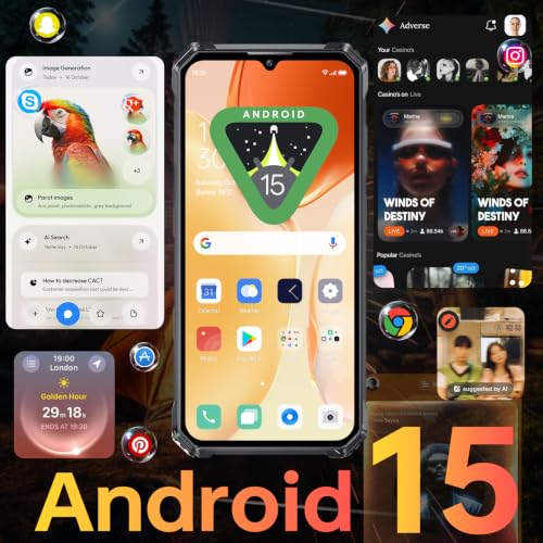 OUKITEL WP28E Movil Resistente 10600mAh 8GB+64GB/1TB TF 6.52" HD, Negro | Móvil Irrompible batería 10600mAh, 16GB(4+12)+64GB/1TB TF，Cámara 13MP Movil Todoterreno, Android 15/NFC/GPS/OTG/Face ID