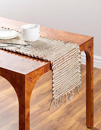 Unique Loom Chindi Jute Collection Area Rug (1' 2" x 8' Table Runner, Natural/…