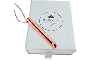 Blissful Chic Anxiety Relief Breathing Necklace for Meditation and Breathwork | Mindfulness Tool for Stress and Anxiety Relief | Unisex, Suitable for Men and Women