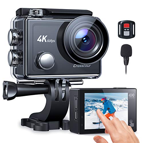 Action Camera 4K 60FPS Ultra HD Video 20MP Photos Touch Screen 40M