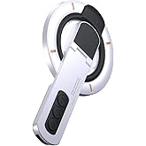 Warherd Phone Grip for Magsafe Phone Stand 360°Roration Gym Holder Phone Kickstand Silicone Finger Ring Innovative Pressure-Relief Damping Hinge Design with Magnet Ring Compatible All Phones (White)