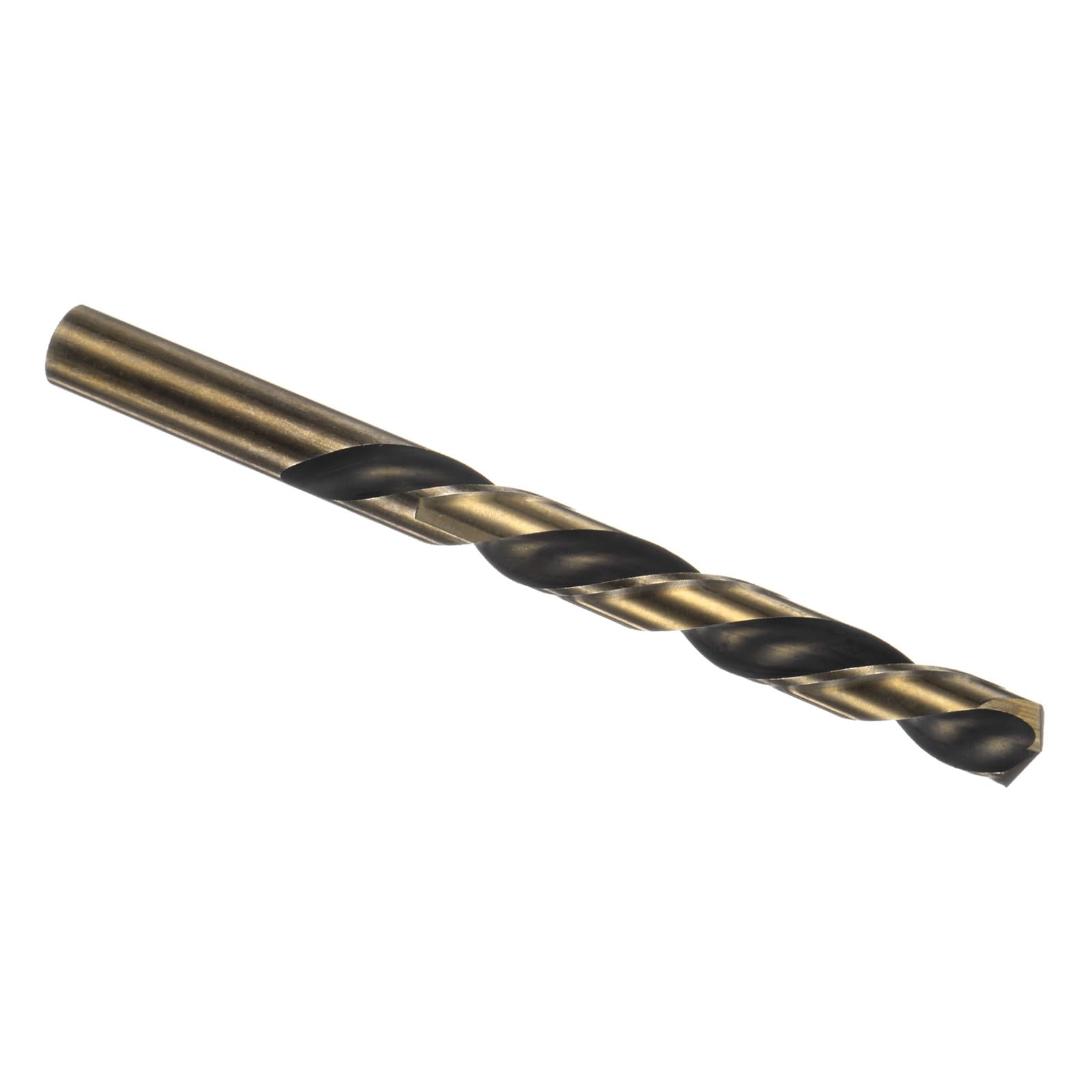 Kozelo Twist Drill Bit - [15/32"] Titanium Nitride M35 High-Speed Steel Cobalt Round Shank Jobber Bit Set Dark Gold for Metal Wood Plastic Steel Use, 110mm/4.33" Blade Length