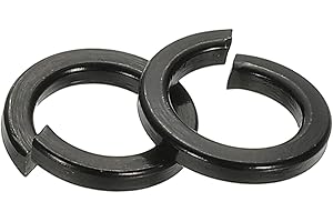 PATIKIL M8 Lock Washers, 25pcs Split Lock Washers 304 Stainless Steel Lock Washer Black Zinc Plating for Screws Bolts Nuts, 8