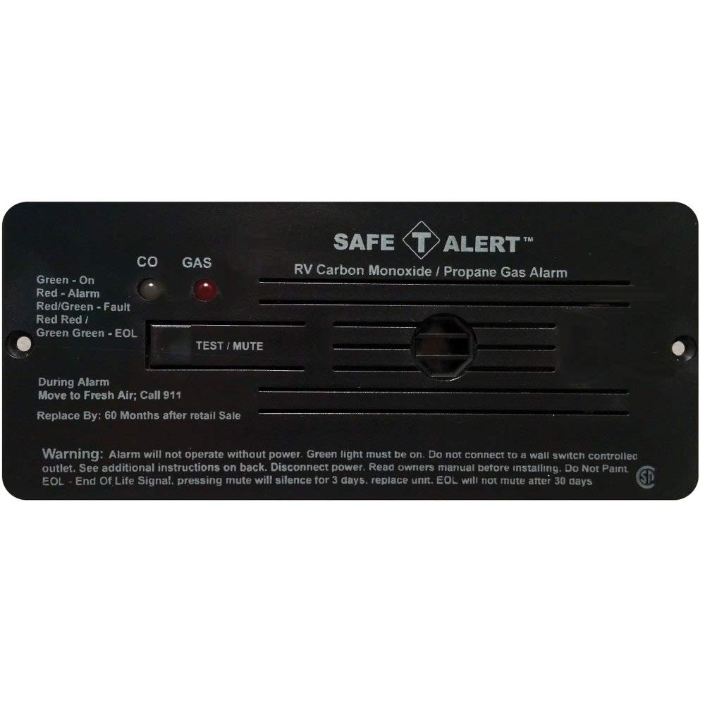Safe-T-Alert by MTI Industries 35-742-BL Dual LP/CO Alarm - 12V, 35 Series Flush Mount, Black
